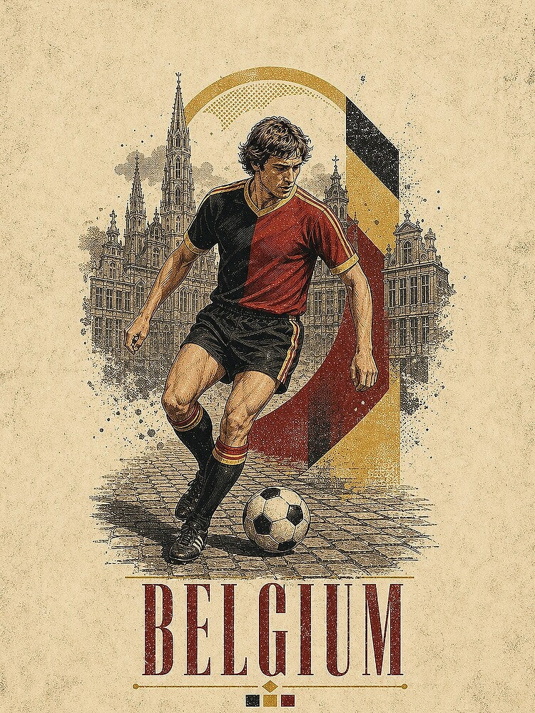 Vintage Belgium Football Legend by puredevn