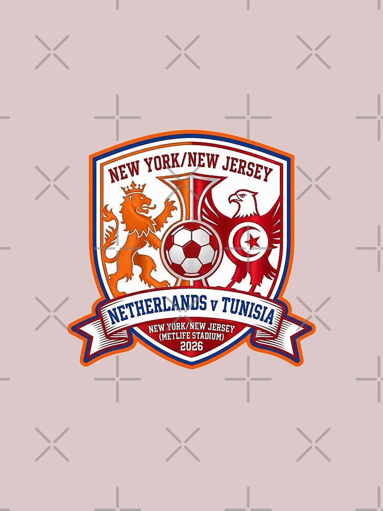 Netherlands vs Tunisia Soccer Match 2026 Emblem Design by Pride Emblem Prints