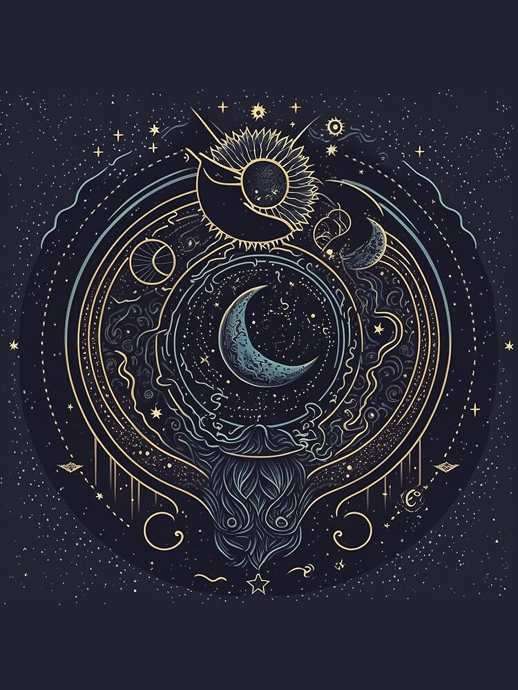 Celestial Moon print will add a touch of whimsy and charm to your home or office. by ToucanKrafts