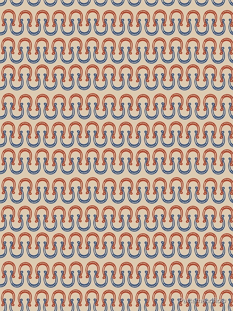 Natural Horseshoe Cowboy Wild West Pattern by Patternandflow