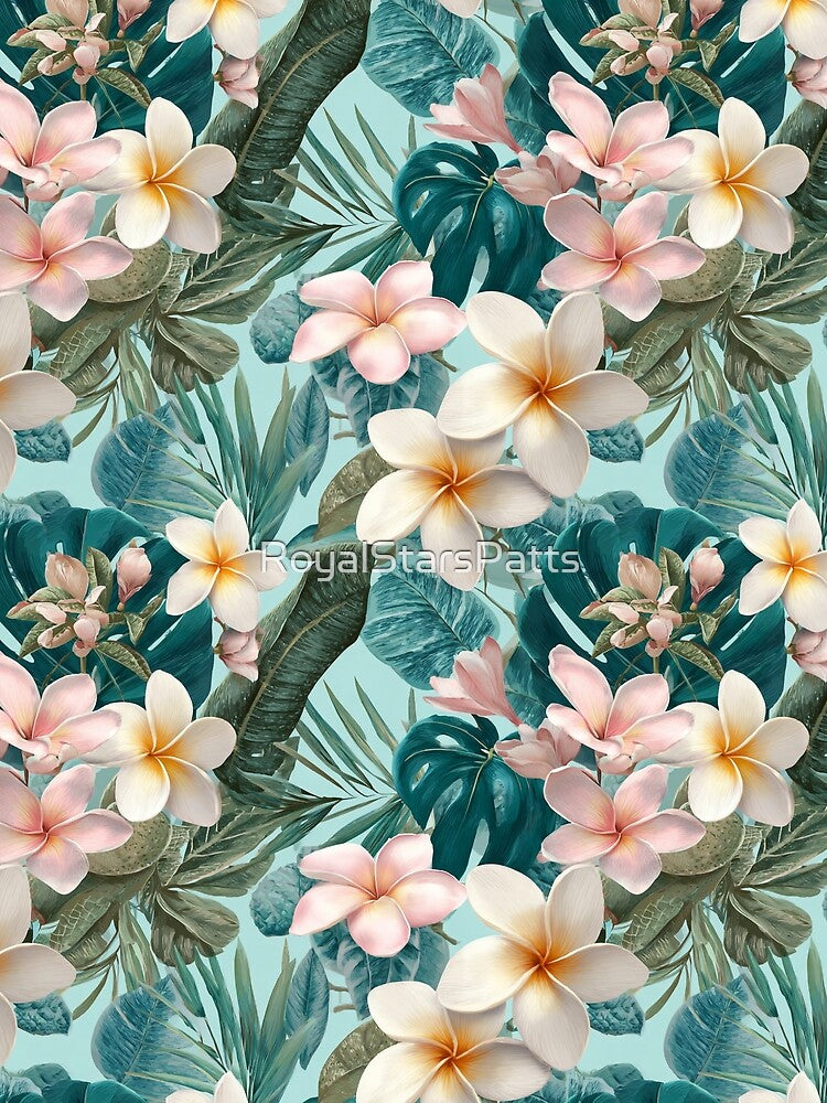 Fragrant Tropical Floral Texture  - Birthday Flower Print  - Gifts For Sister by RoyalStarsPatts