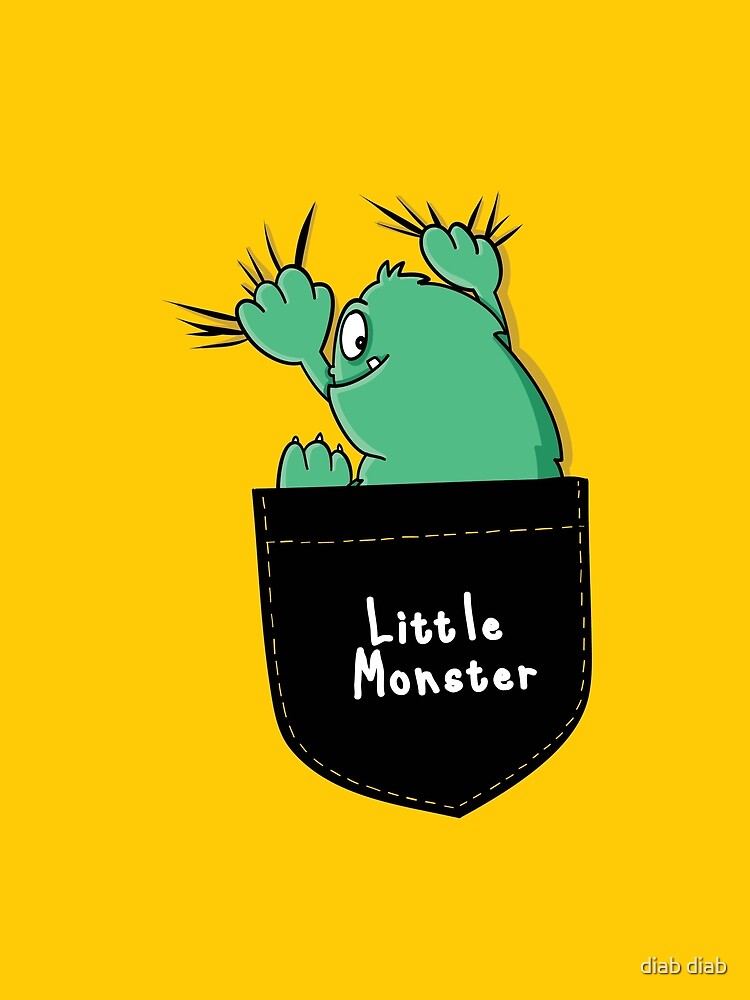 cool monster sitting inside by diab diab