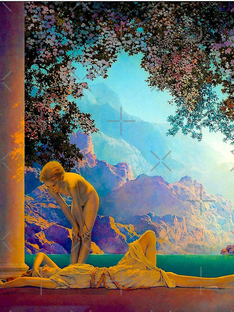 Daybreak- Maxfield Parrish, Surreal, Psychedelic 1920s Painting by OceanSand