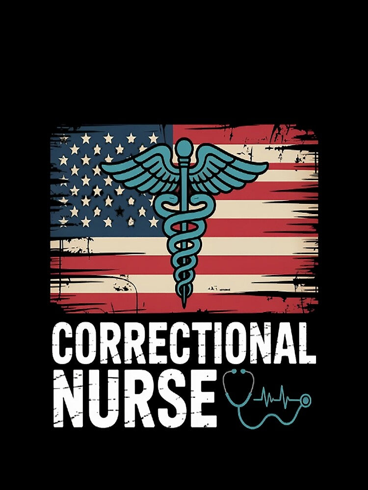 Correctional Nurse American Flag Healthcare Nursing by LacostCarl