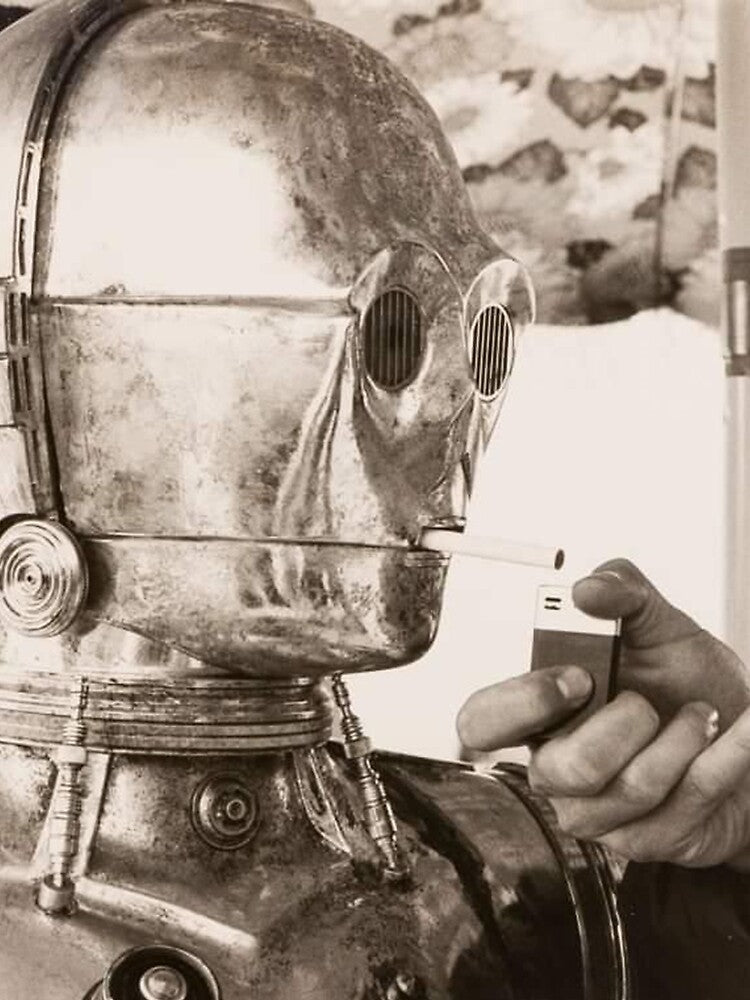 C3po smoking retro by Eileen-Rosse