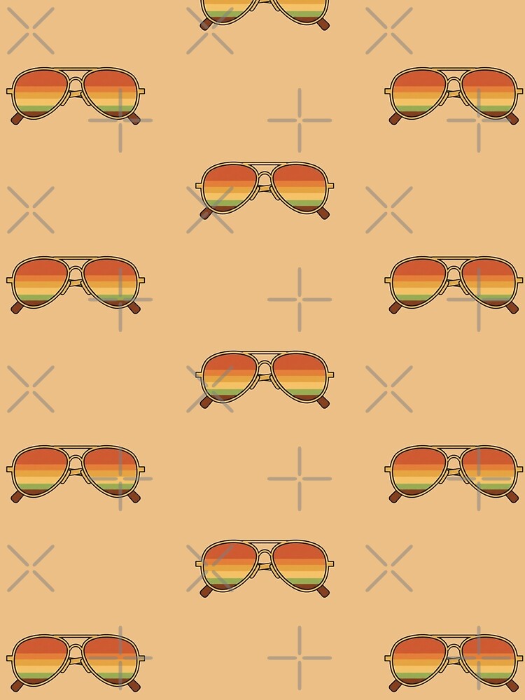 Retro Sunset Striped Sunglasses by Chiknook
