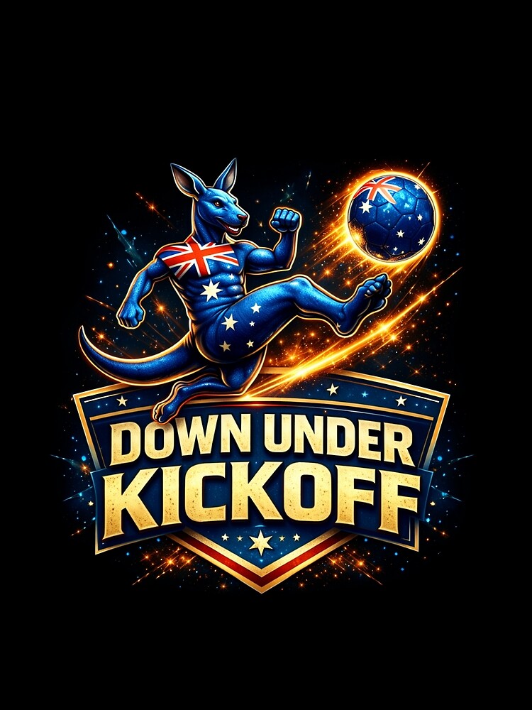 Down Under Kickoff Soccer Kangaroo Shirt by Prime legend