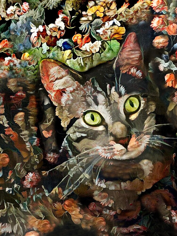Flower Cat by Peggy Collins