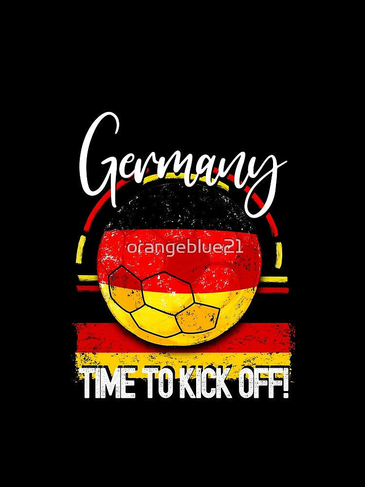 German Football Time to Kick Off, Vintage Soccer by orangeblue21