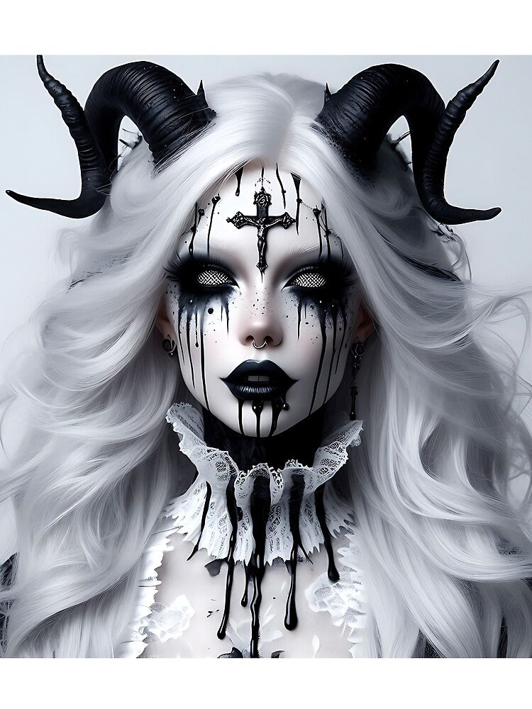 Demon Woman in White by GalleryBrisArt