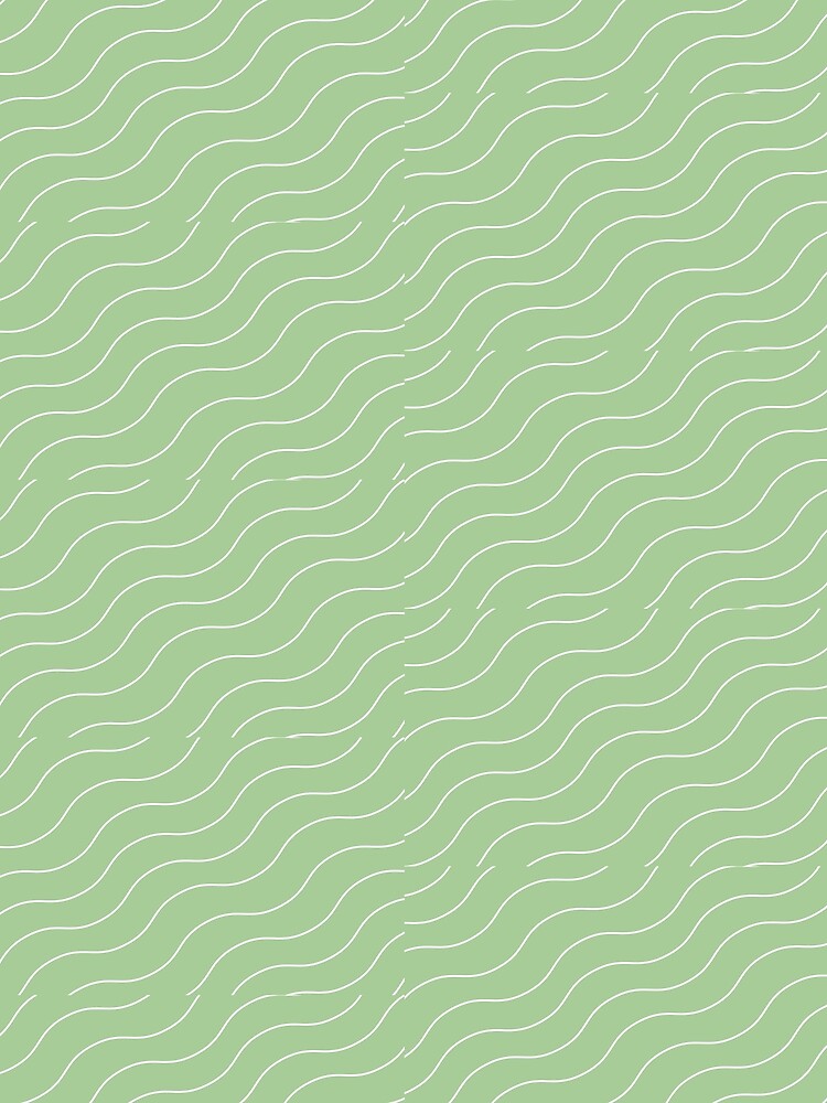 Cute Green Squiggly Lines Aesthetic Items by GoodJobLola