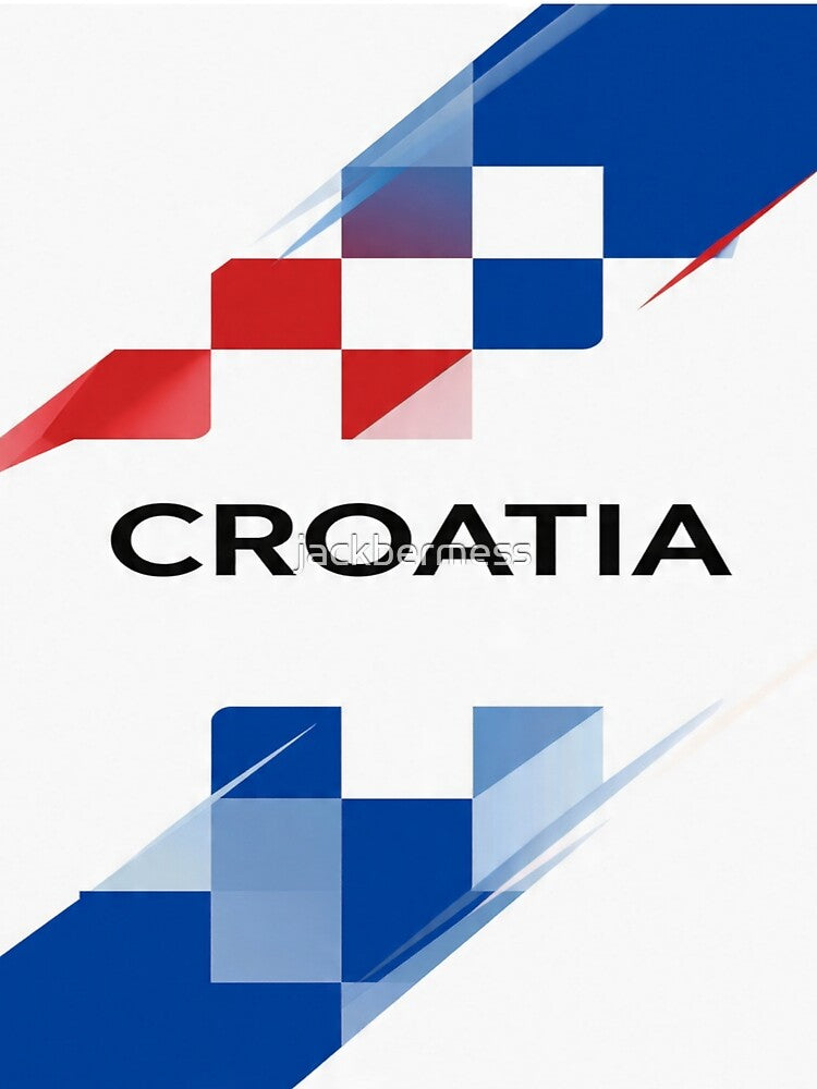 Croatia Checkerboard Football 2026 Tee by jackbermess