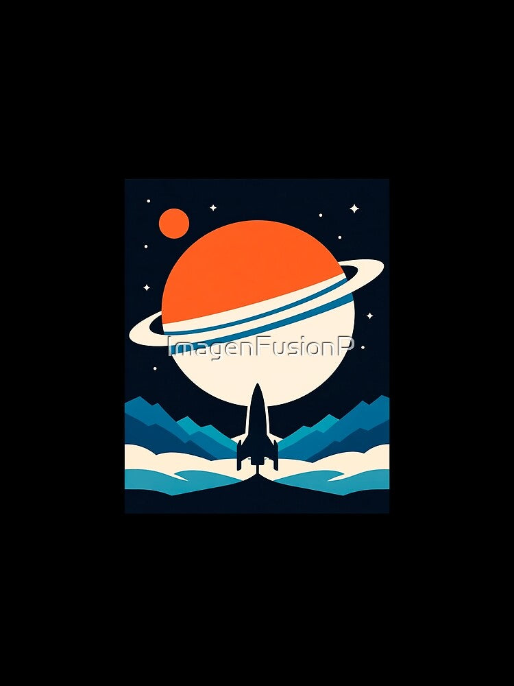 Retro Space Landing Poster by ImagenFusionP