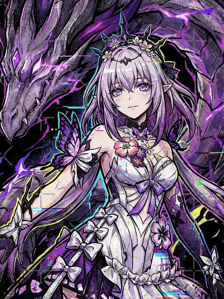 Castorice HSR Ethereal Beauty Silver Hair Violet Eyes Portrait by Senpaiwaves