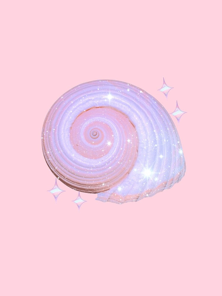 Pastel Seashell Spiral | Dreamy Ocean Aesthetic Design by Rawafi Art Studio