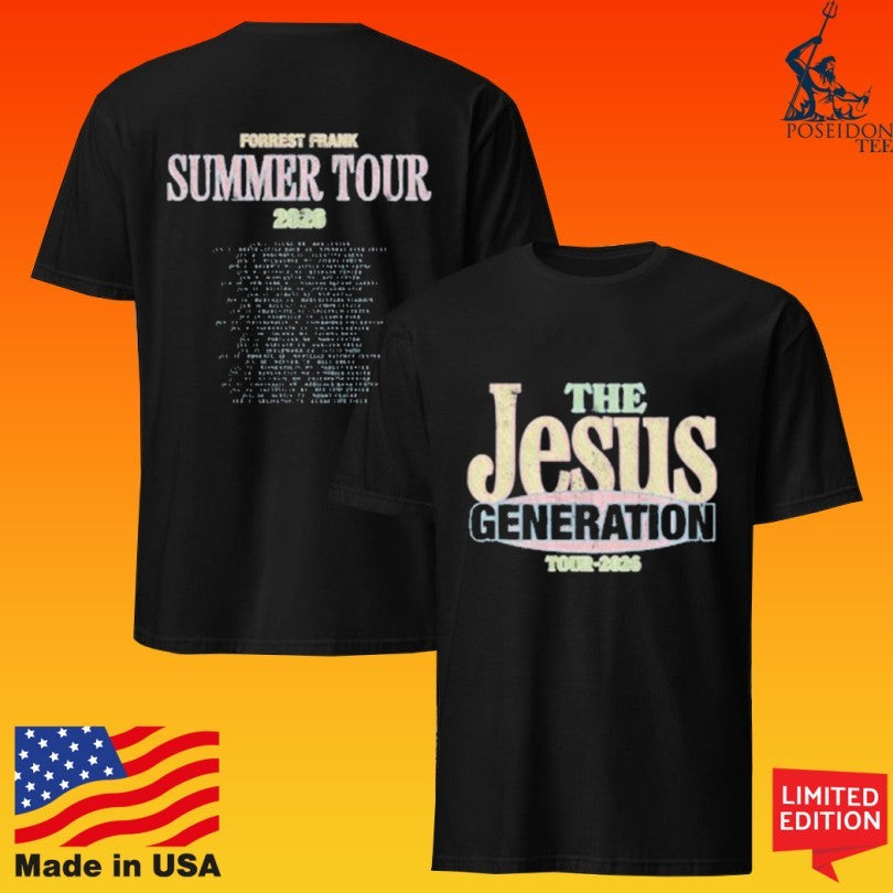 Forrest Frank The Jesus Generation Pigment Black Tour T-shirt