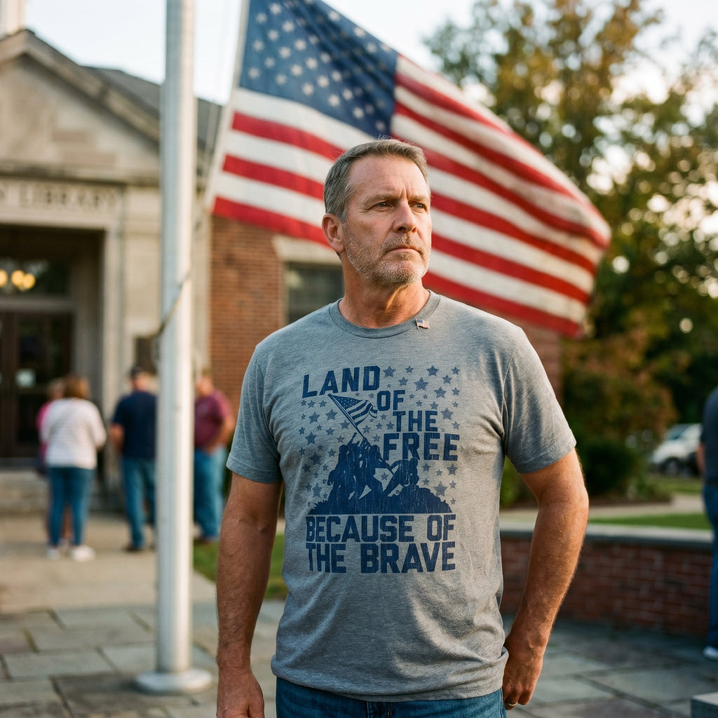 Land Of The Free Because Of The Brave Men's T Shirt