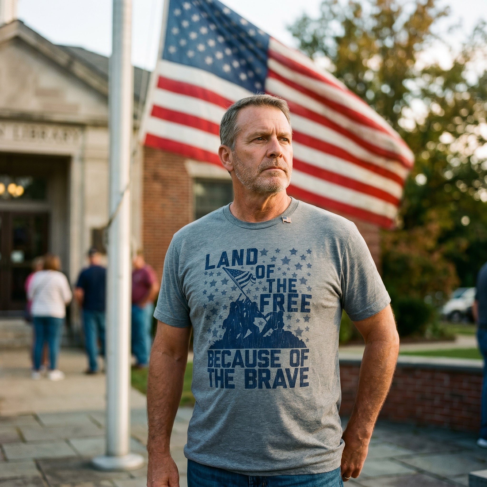 Land Of The Free Because Of The Brave Men's T Shirt