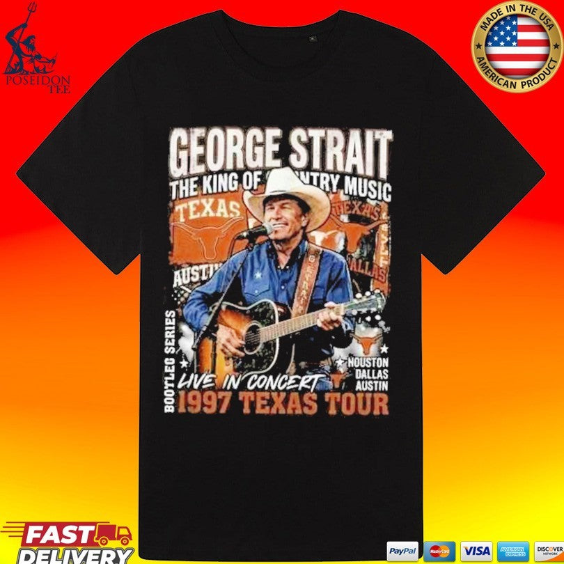 George Strait The King Of Country Music Concert May 15 2026 Moody Center Austin TX NCAA Texas Longhorns 1997 Tour T-shirt