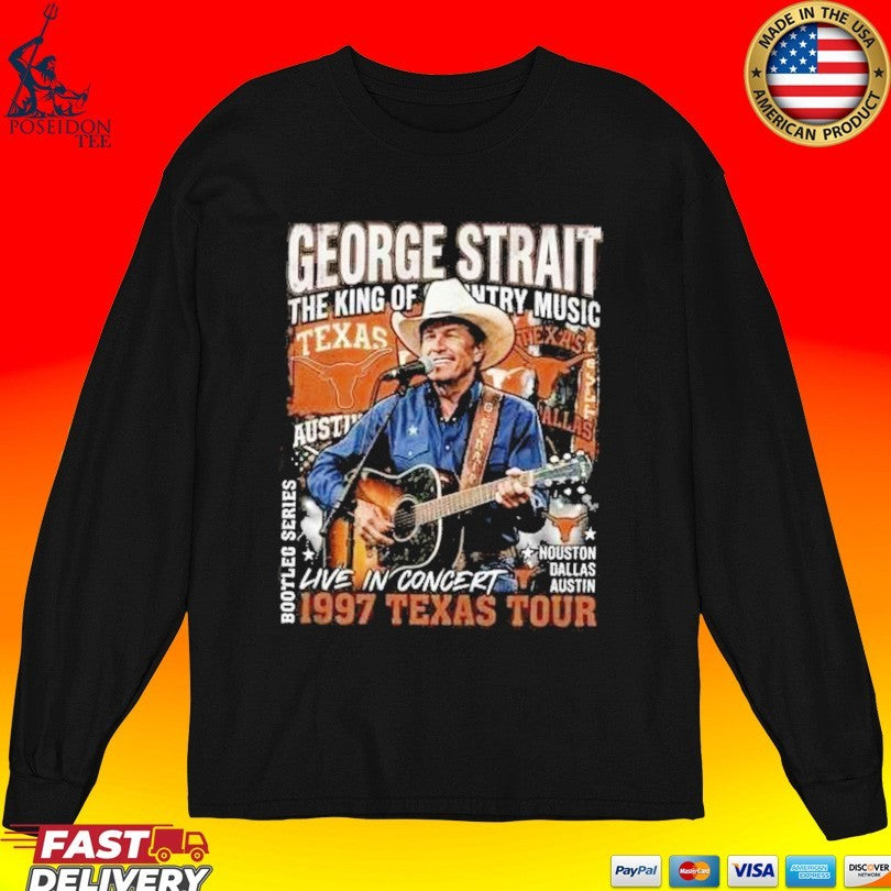 George Strait The King Of Country Music Concert May 15 2026 Moody Center Austin TX NCAA Texas Longhorns 1997 Tour T-shirt