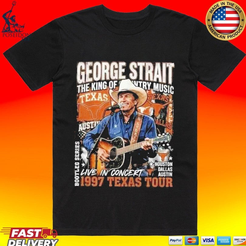 George Strait The King Of Country Music Concert May 15 2026 Moody Center Austin TX NCAA Texas Longhorns 1997 Tour T-shirt