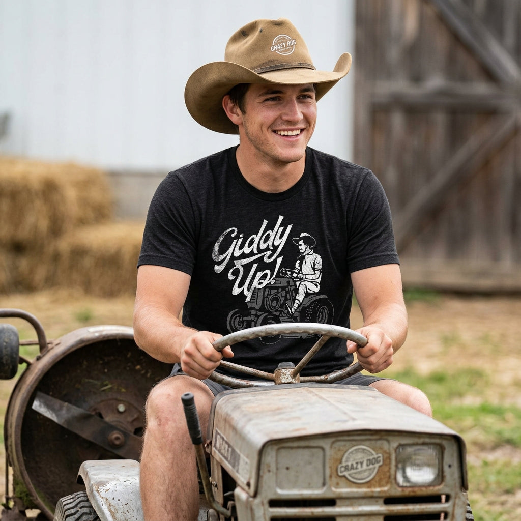 Giddy Up Lawn Mower Men's T Shirt