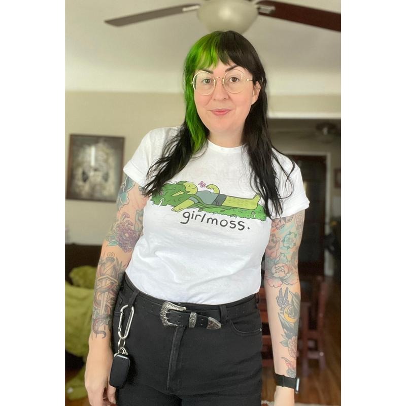 girlmoss full color design on white unisex shirt Hoodie, Sweatshirt | TeeBloomCo.com