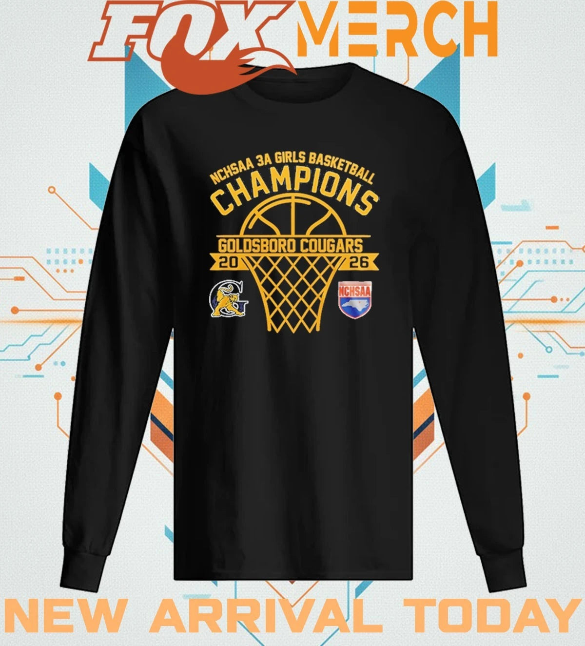 Goldsboro Cougars 2026 NCHSAA 3A Girls Basketball Champions t-shirt