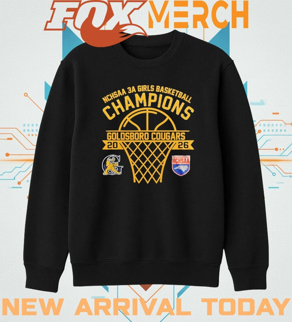 Goldsboro Cougars 2026 NCHSAA 3A Girls Basketball Champions t-shirt