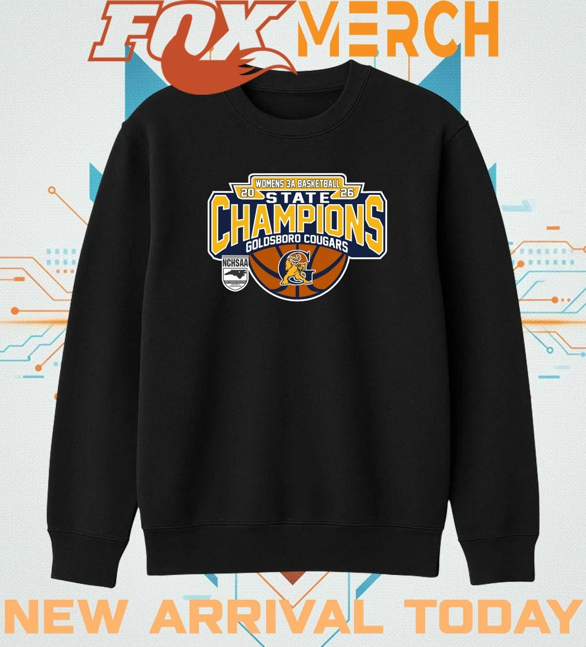 Goldsboro Cougars 2026 Women’s 3A Basketball State Champions t-shirt