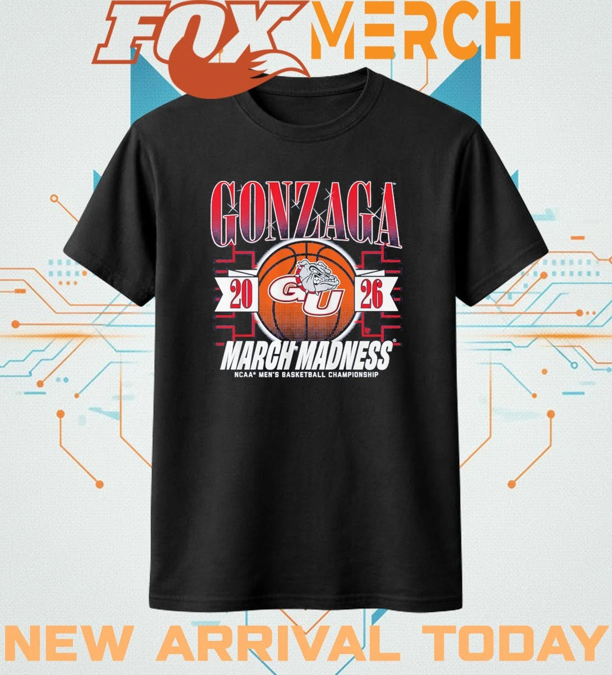 Gonzaga Bulldogs Men’s Basketball 2026 March Madness t-shirt