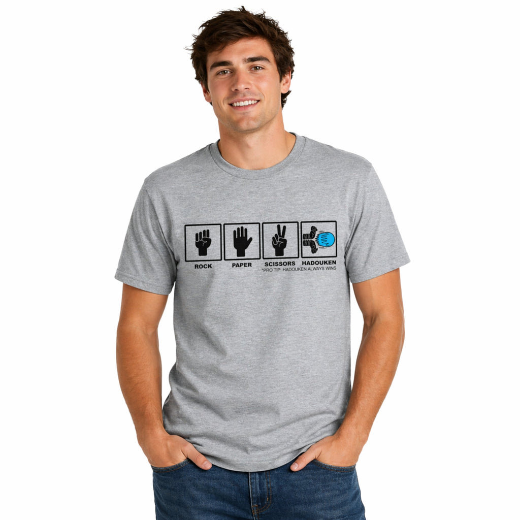 Rock Paper Scissors Hadouken Men's T Shirt