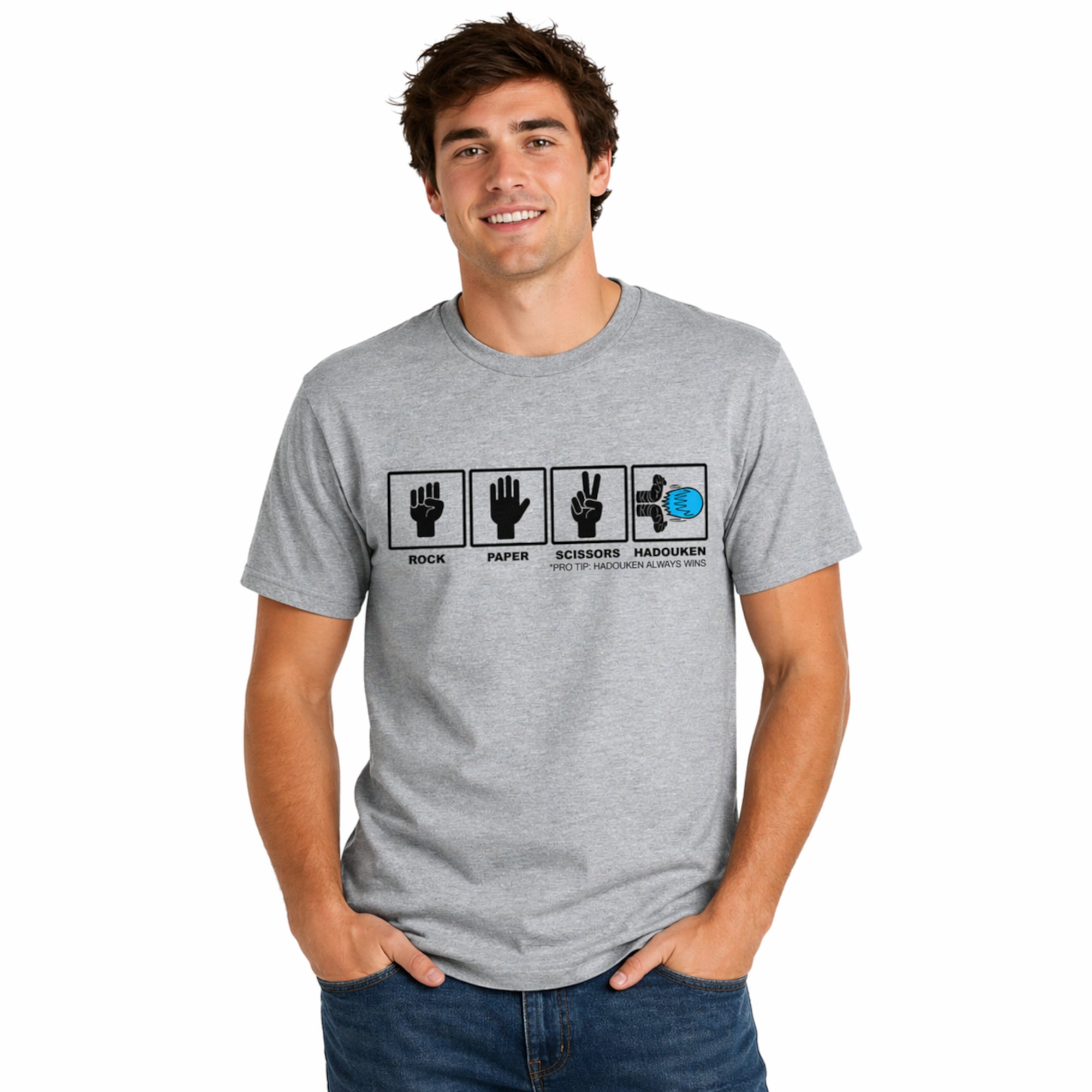 Rock Paper Scissors Hadouken Men's T Shirt