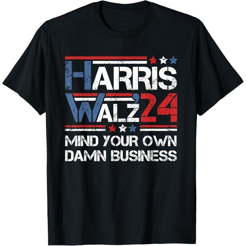 harris walz waltz mind your own damn business T-Shirt made in usa Hoodie, Sweatshirt | TeeBloomCo.com