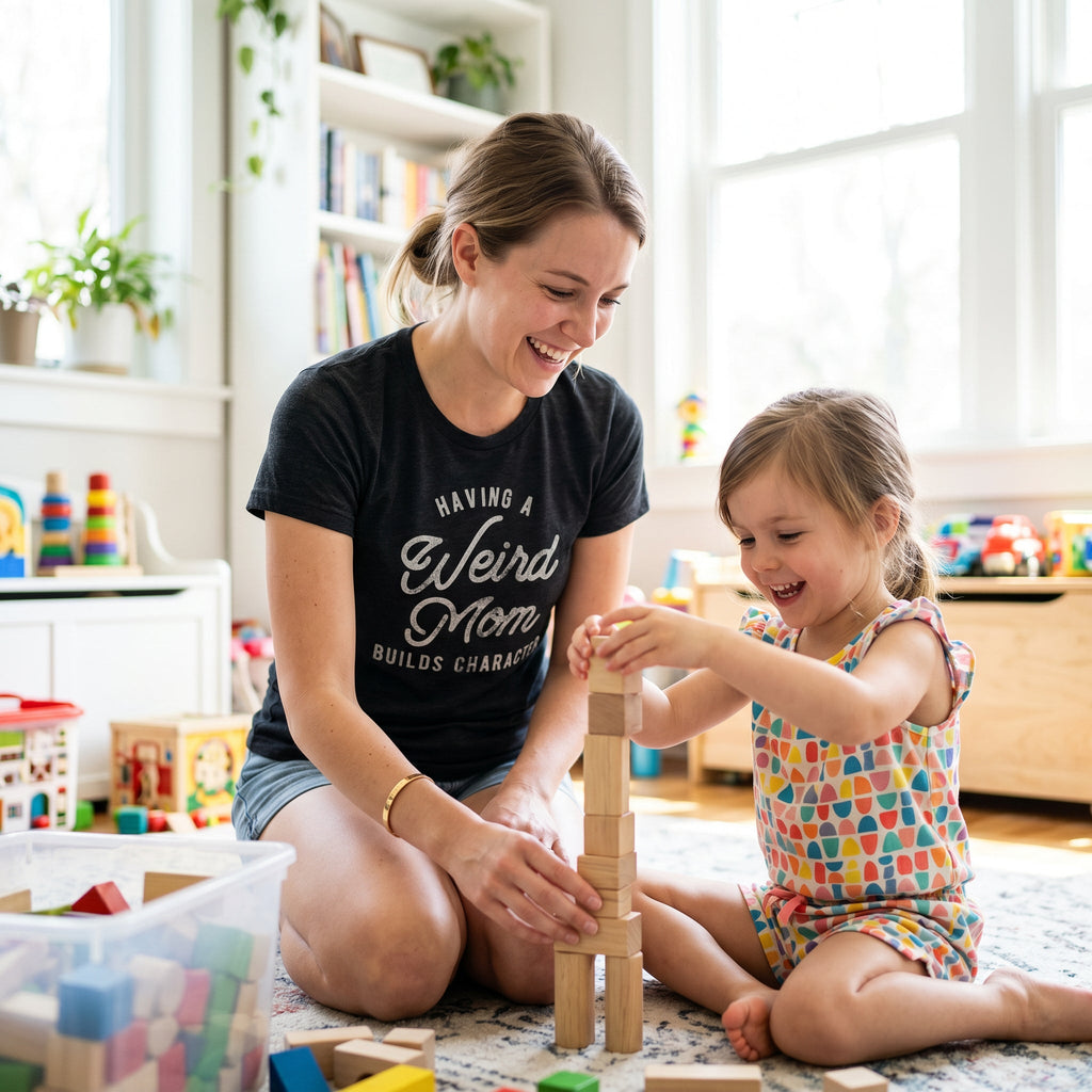 Having A Weird Mom Builds Character Women's T Shirt
