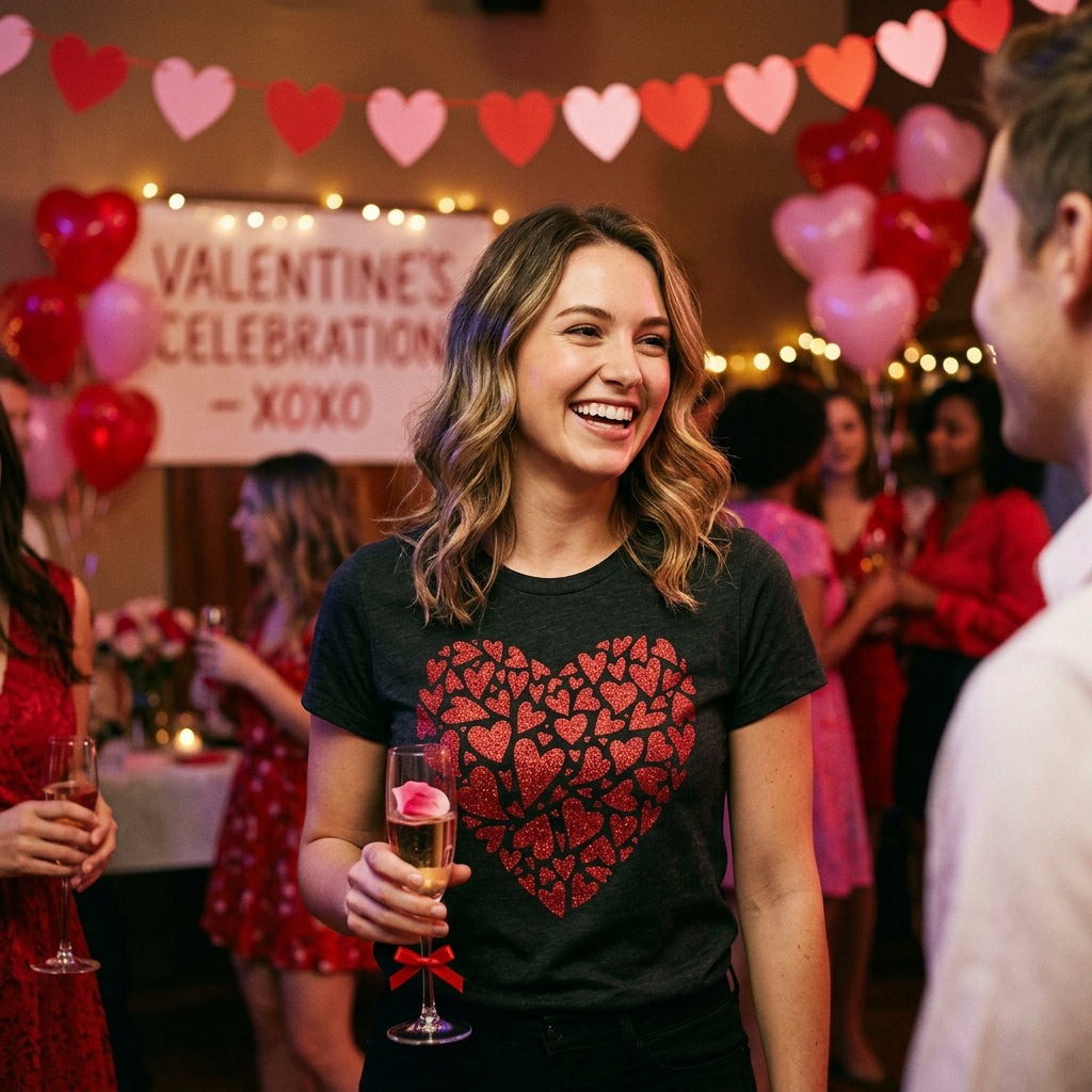 Glitter Heart Women's T Shirt
