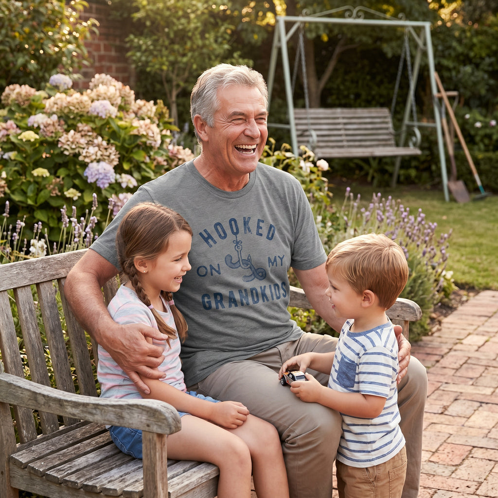 Hooked On My Grandkids Men's T Shirt