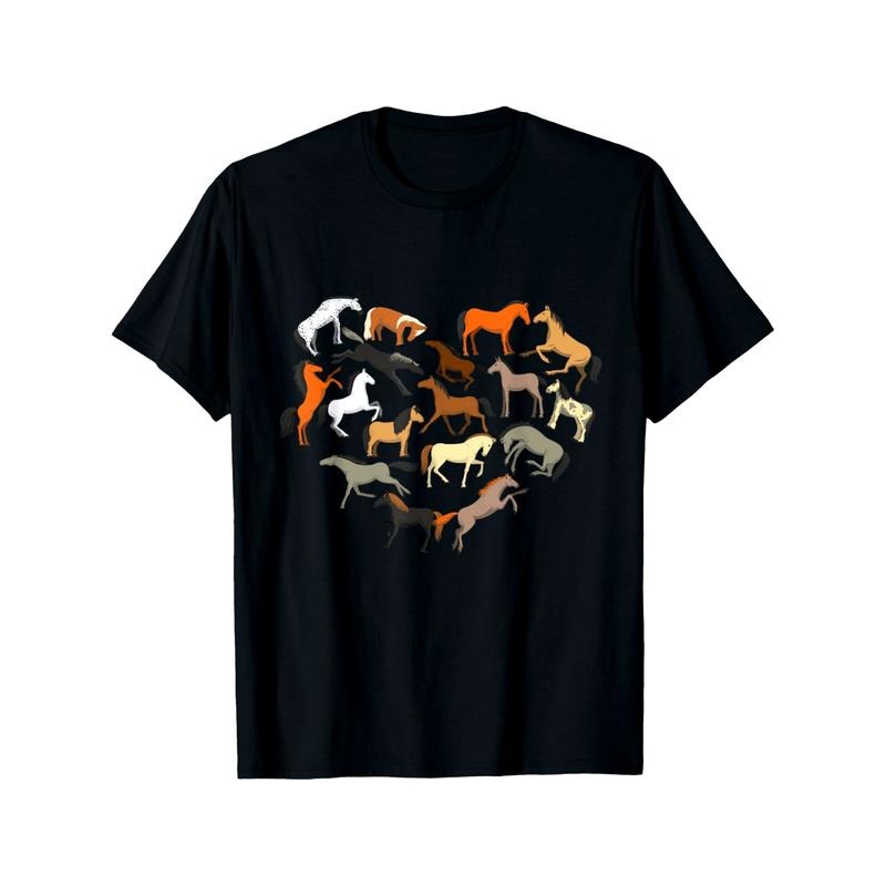horse lover horses heart Horse Rider farm kids boy men women T-Shirt made in usa Hoodie, Sweatshirt | TeeBloomCo.com