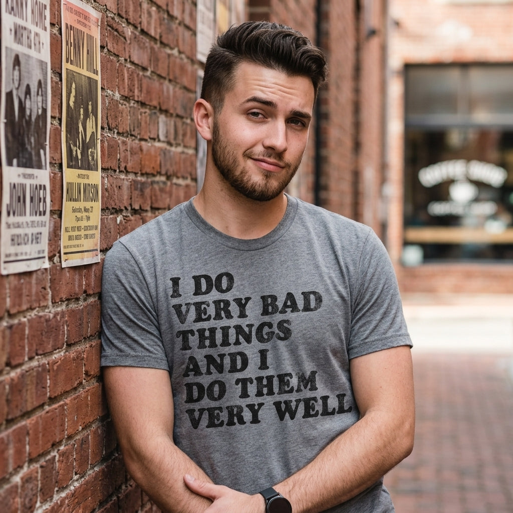 I Do Very Bad Things And I Do Them Well Men's T Shirt