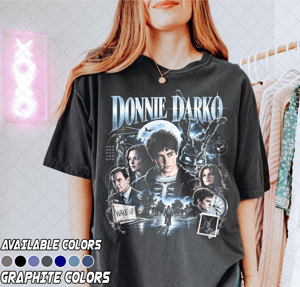 Comfort Colors Donnie Darko Movie Poster Retro Film Art Tee Psychological Thriller (3)