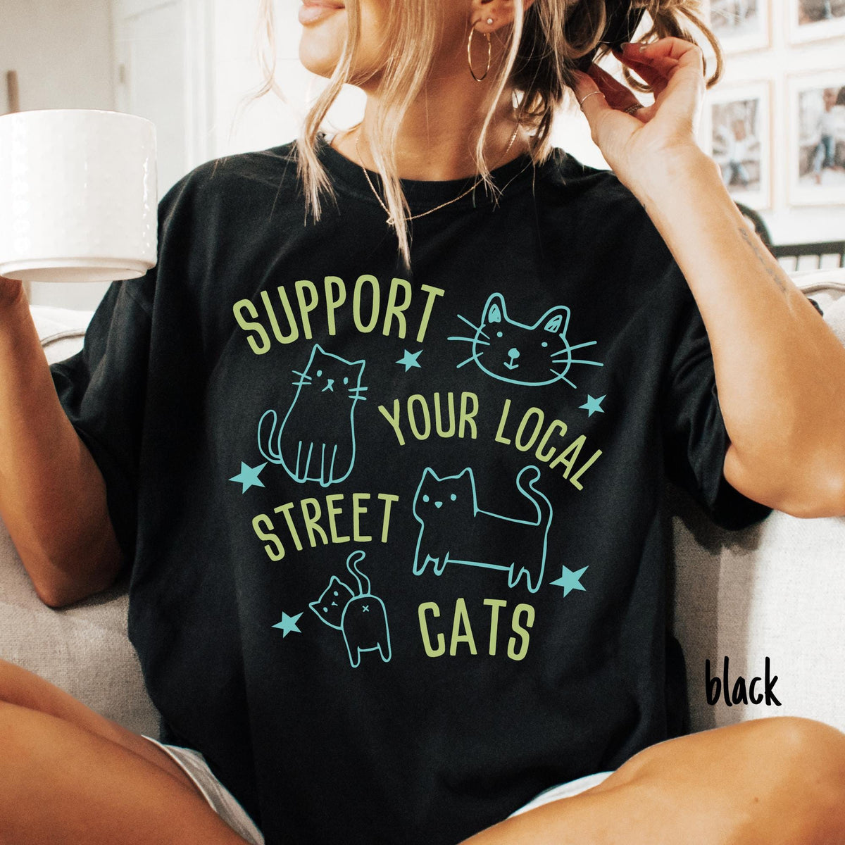 Ca Cat Lover Support Local Street Cats Cat Rescue Unisex T-shirt, Sweatshirt, Hoodie (5)