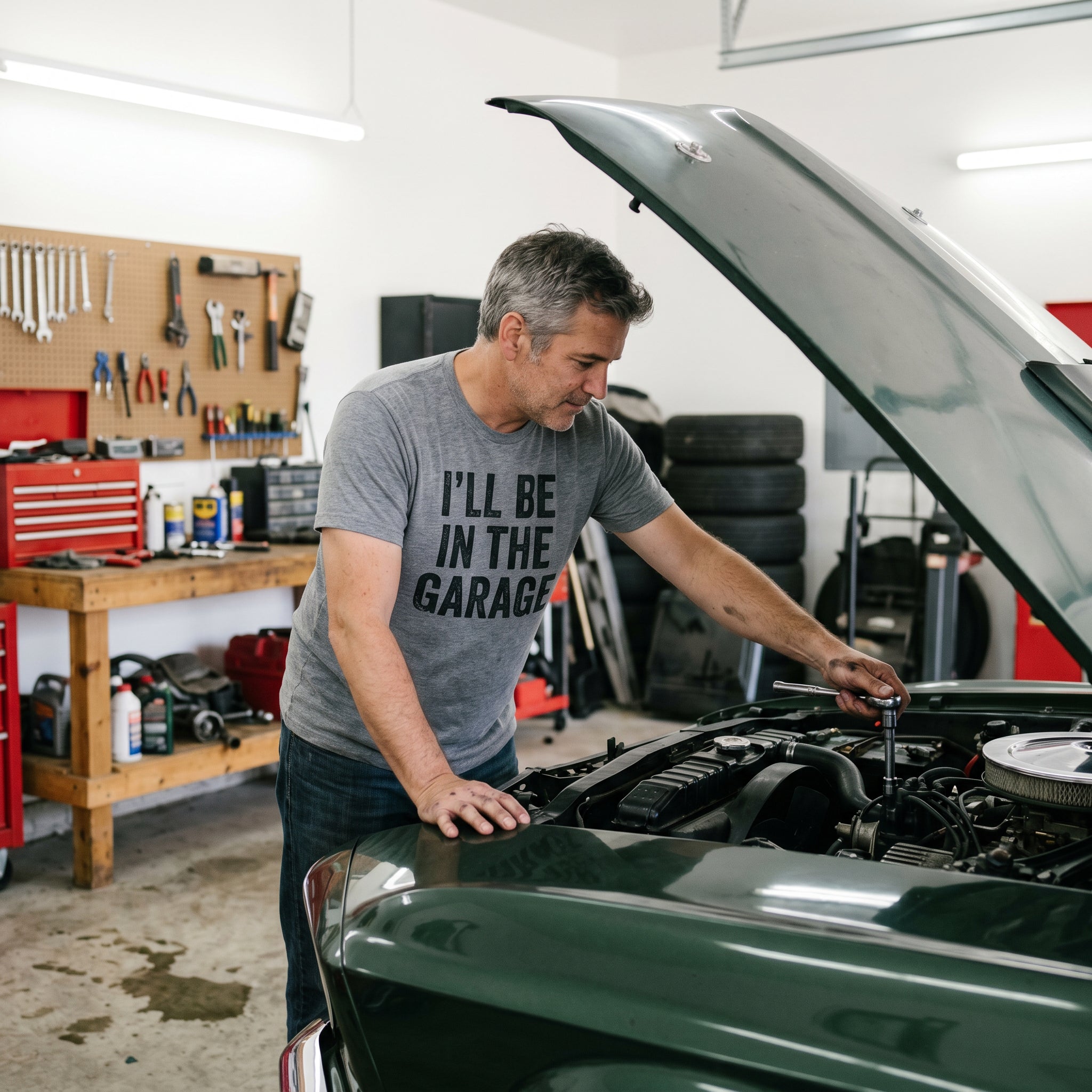 I'll Be In The Garage Men's T Shirt