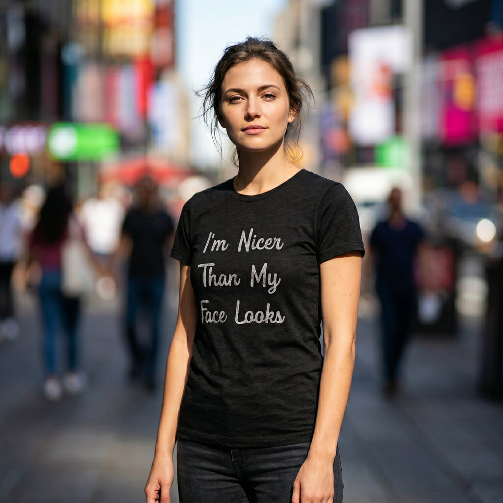 I'm Nicer Than My Face Looks Women's T Shirt