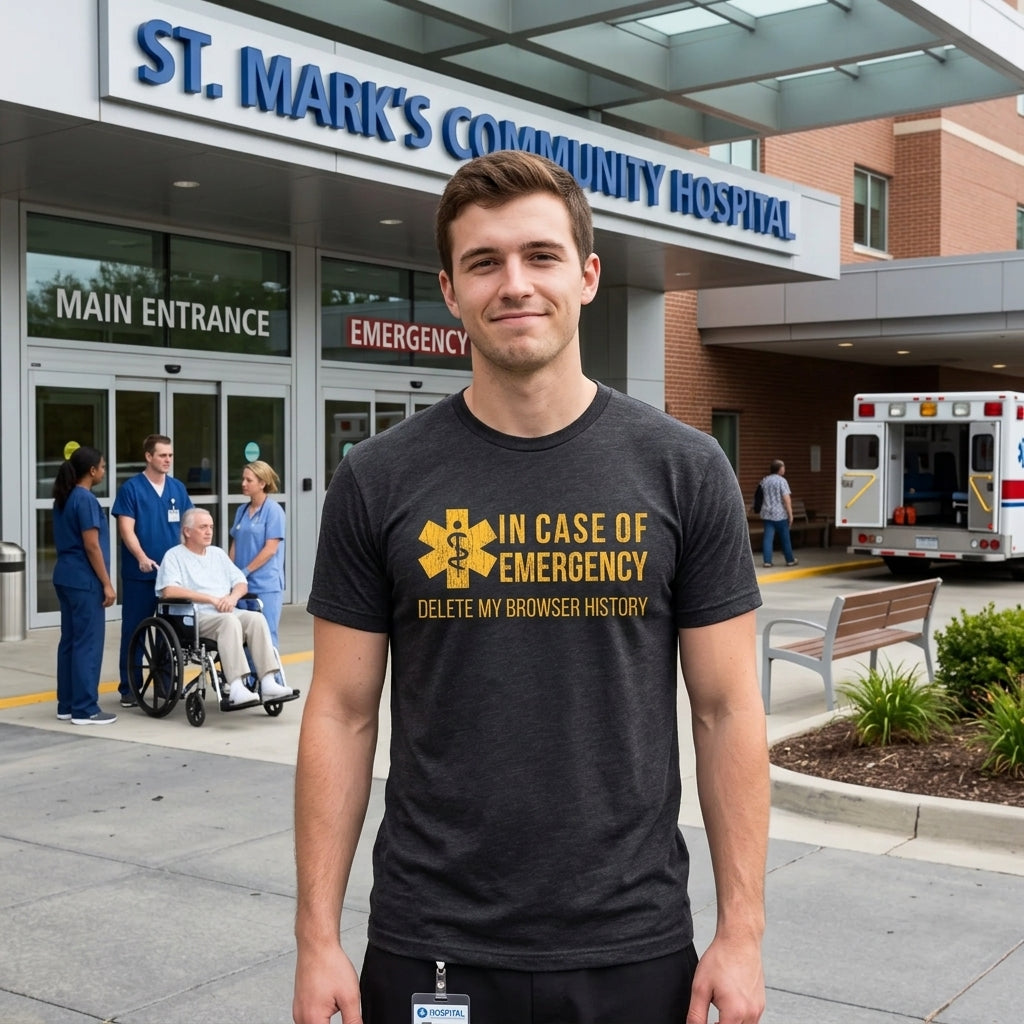 In Case Of Emergency Delete My Browser History Men's T Shirt