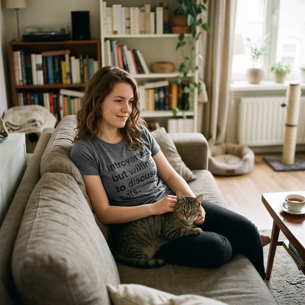 Introverted But Willing To Discuss Cats Women's T Shirt
