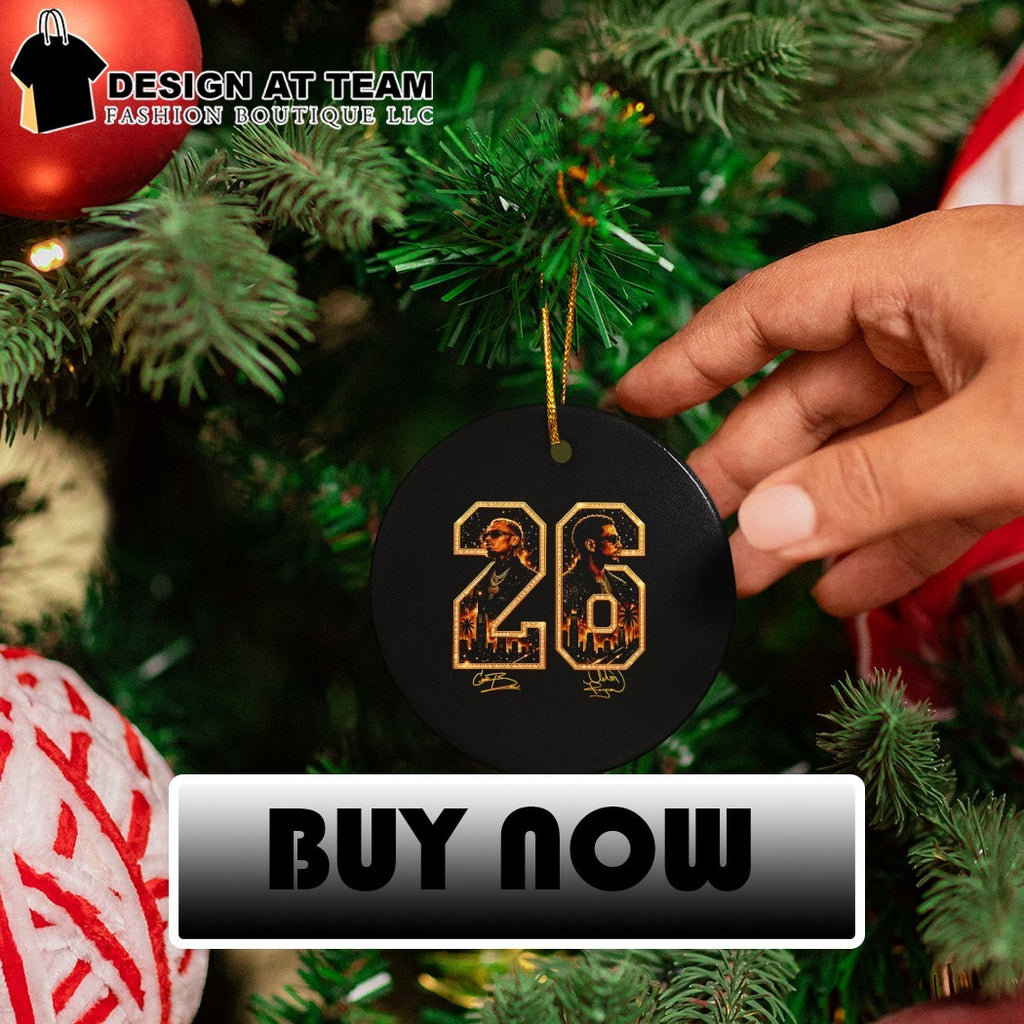 Chris Brown and Usher Raymond and Brown Tour signature 26 shirt