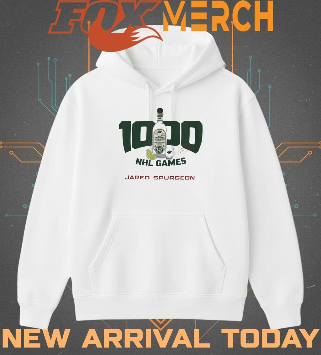 Jared Spurgeon 1000 nhl games t-shirt