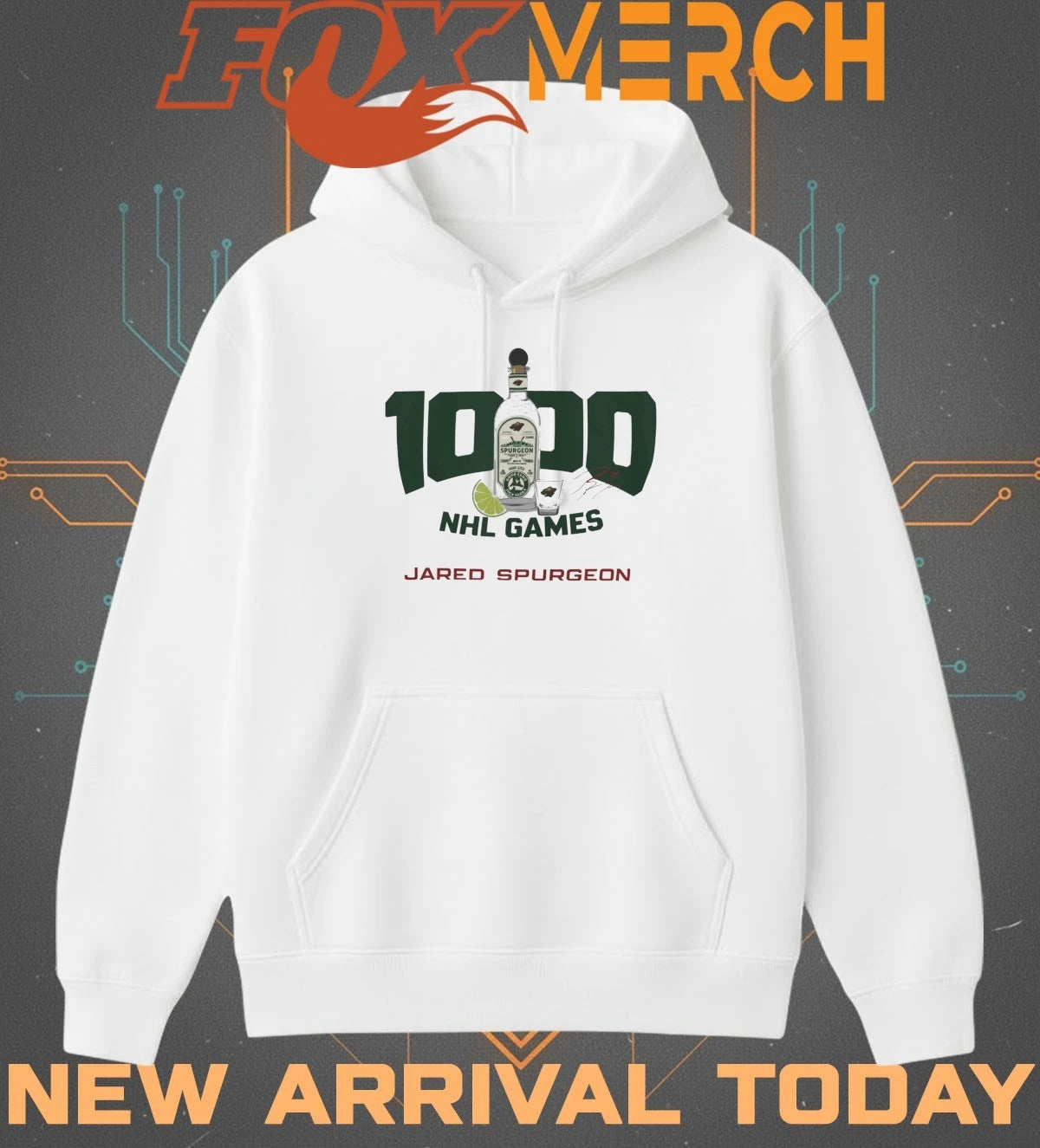 Jared Spurgeon 1000 nhl games t-shirt
