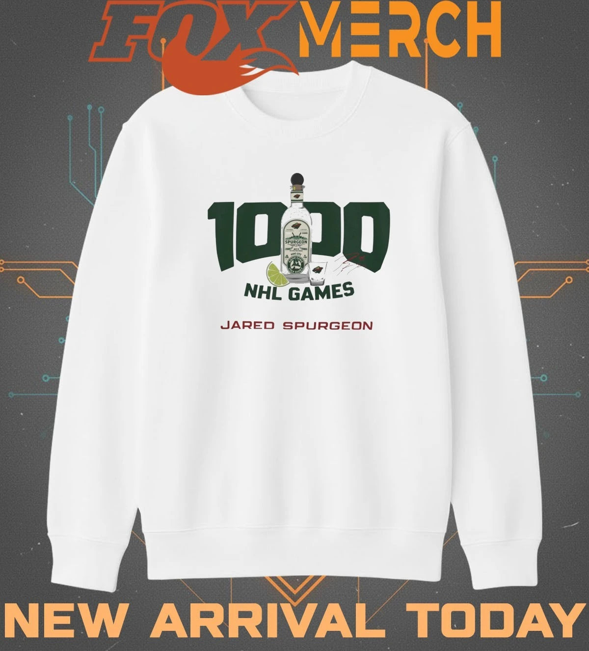 Jared Spurgeon 1000 nhl games t-shirt