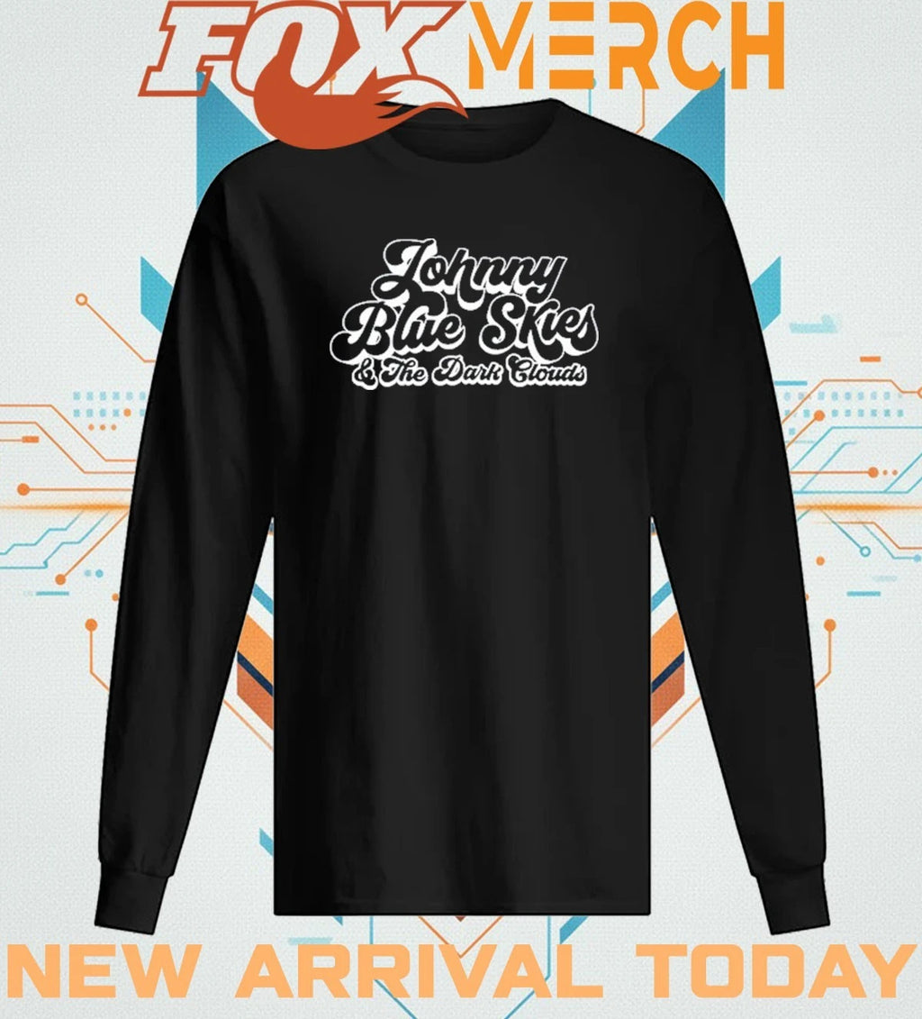 Johnny Blue Skies &amp; the dark clouds logo t-shirt
